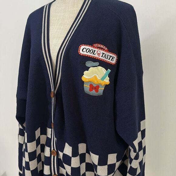 Her Universe Sweaters - Her Universe Disney Donald Duck Ice Cream Cardigan Women’s Size S